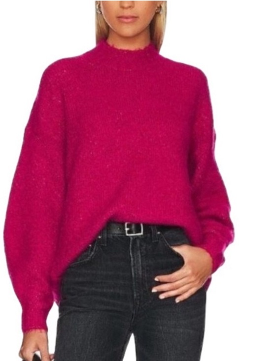 pistola Sweaters - Pistola Women's Carlen Mock Neck Sweater Fuschia Size Medium